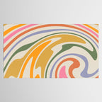 Rainbow Swirl Abstract Retro 70s  Tablecloth Gallery Image 2