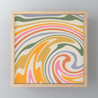 Rainbow Swirl Abstract Retro 70s  Mini Art Print Gallery Image 1