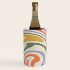 Rainbow Swirl Abstract Retro 70s  Wine Chiller Gallery Image 3