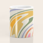 Rainbow Swirl Abstract Retro 70s  Coffee Mug Gallery Image 4