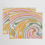 Rainbow Swirl Abstract Retro 70s  Placemat Gallery Image 1