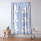 Tropical Plant Minimalism - Blue Window Curtain Gallery Image 5