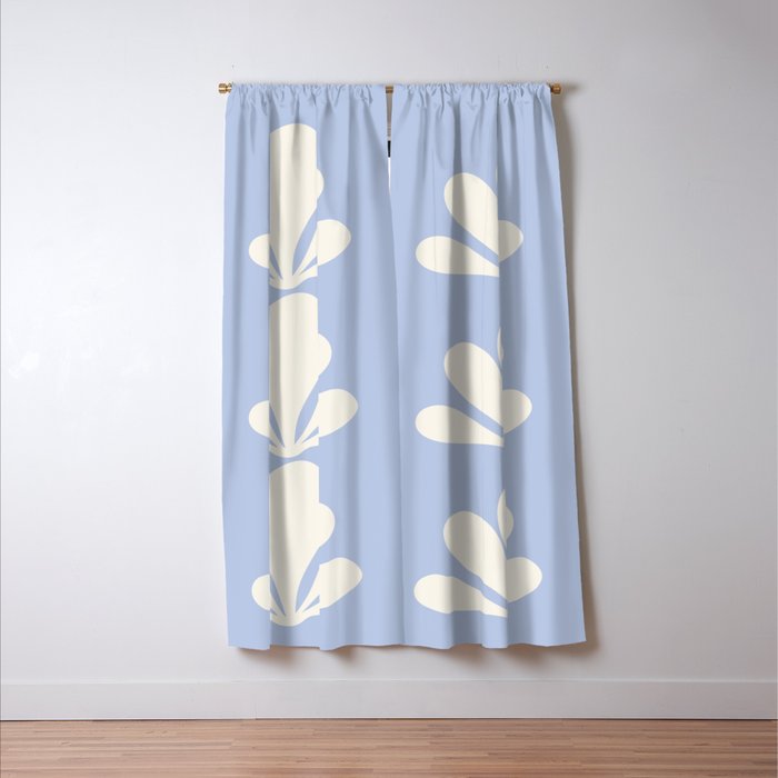 Tropical Plant Minimalism - Blue Window Curtain Gallery Image 3