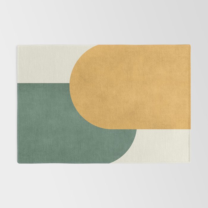 Halfmoon Colorblock 2 - Gold Green  Rug Gallery Image 2