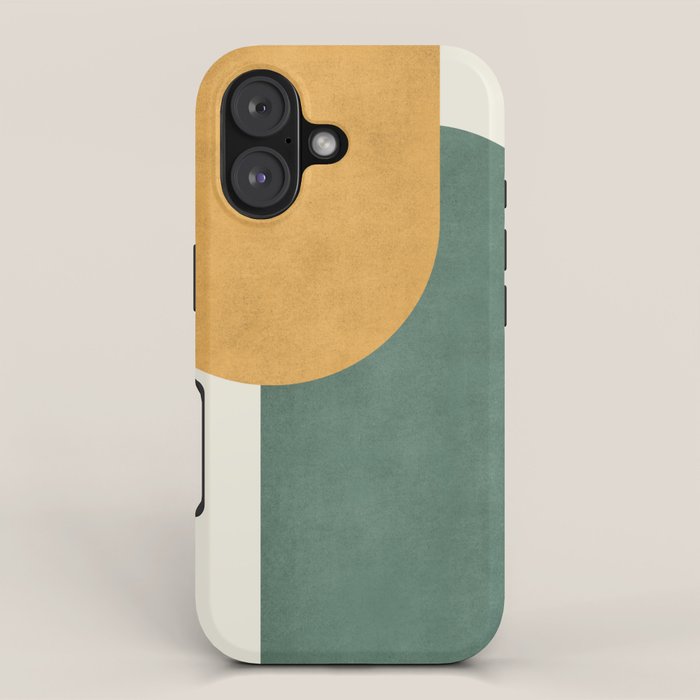 Halfmoon Colorblock 2 - Gold Green  iPhone Case Gallery Image 1