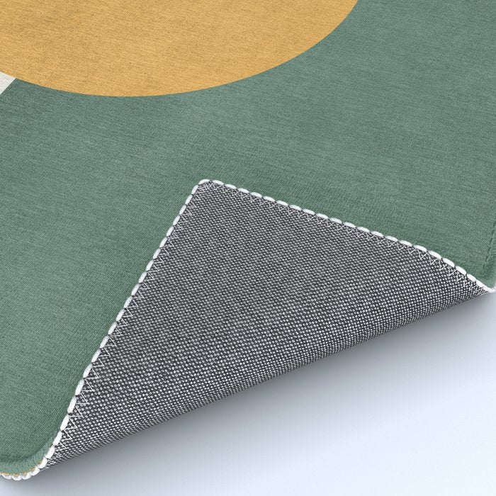 Halfmoon Colorblock 2 - Gold Green  Rug Gallery Image 4