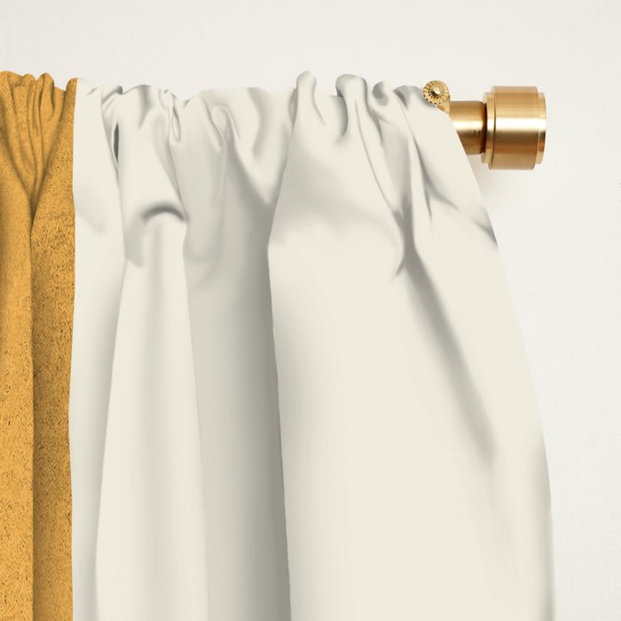 Halfmoon Colorblock 2 - Gold Green  Window Curtain Gallery Image 2