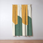 Halfmoon Colorblock 2 - Gold Green  Window Curtain Gallery Image 3