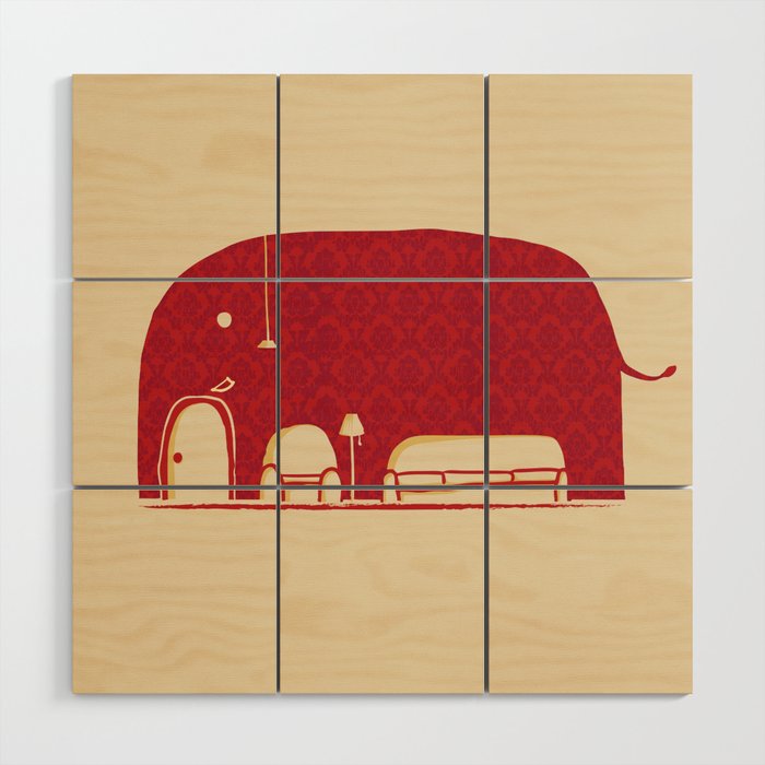 Elephanticus Roomious Wood Wall Art Gallery Image 1