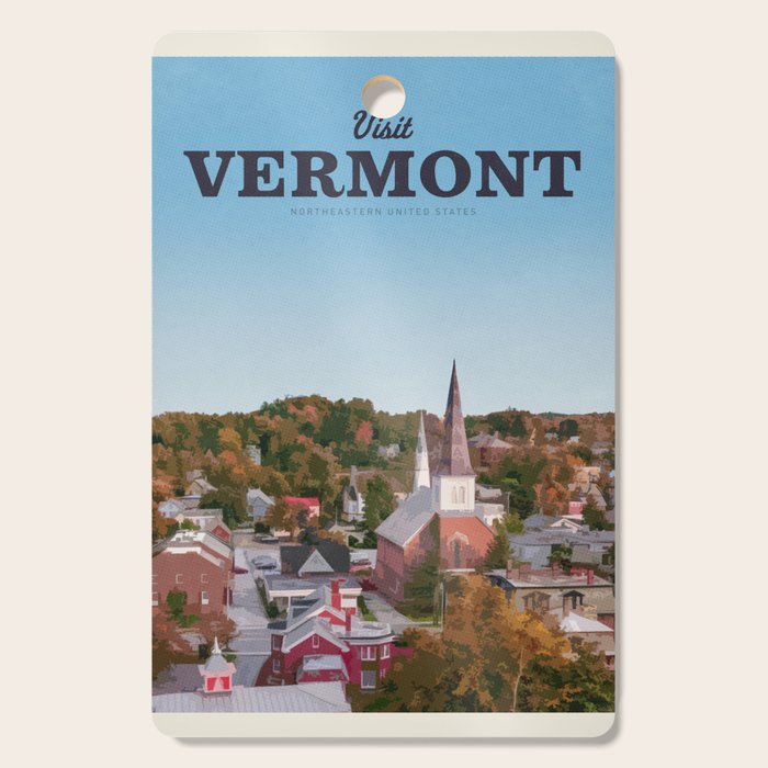 Visit Vermont Cutting Board Gallery Image 1