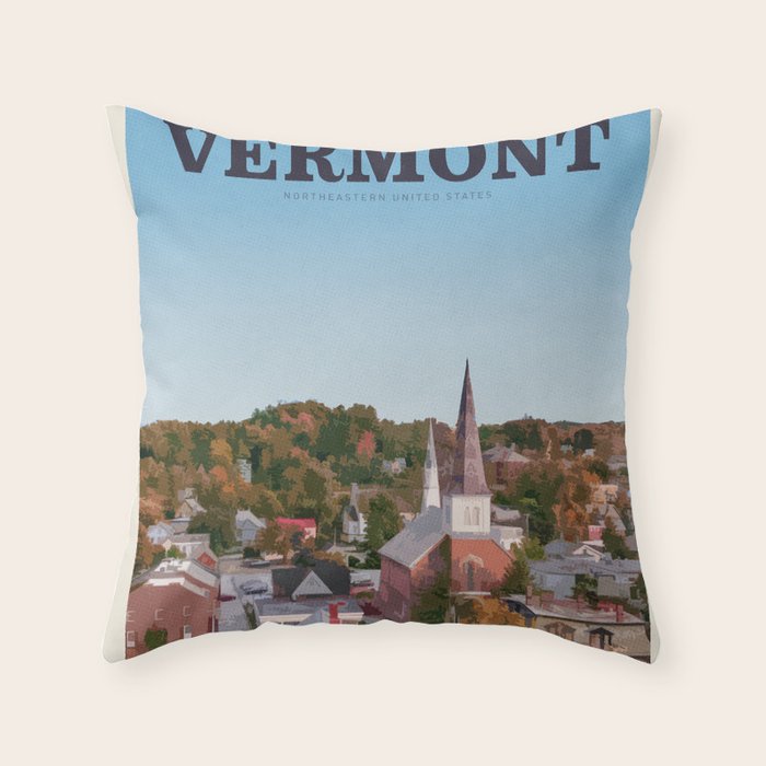 Visit Vermont Throw Pillow Gallery Image 6
