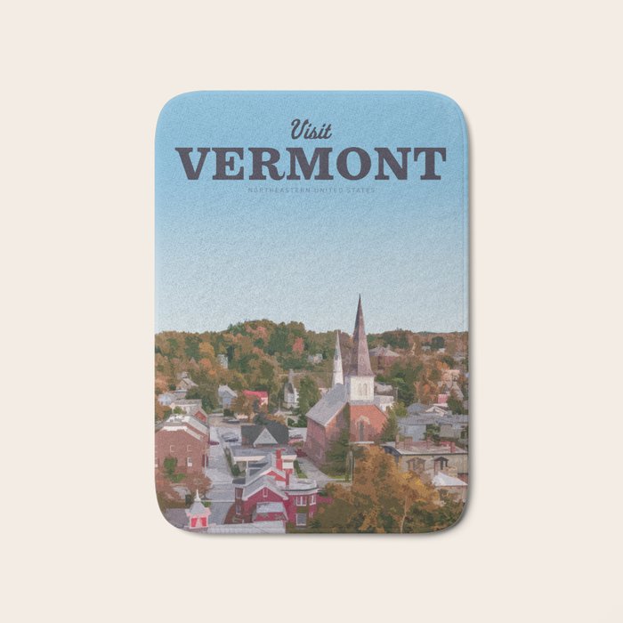 Visit Vermont Bath Mat Gallery Image 1