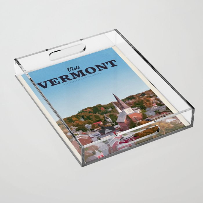 Visit Vermont Acrylic Tray Gallery Image 1