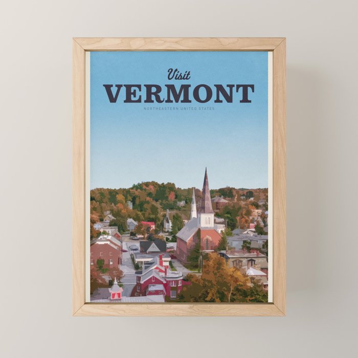 Visit Vermont Mini Art Print Gallery Image 1