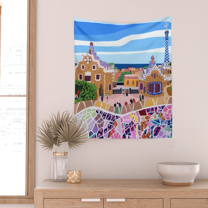 Barcelona, Spain Wall Tapestry Gallery Image 2