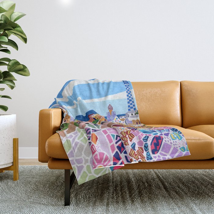 Barcelona, Spain Throw Blanket Gallery Image 1