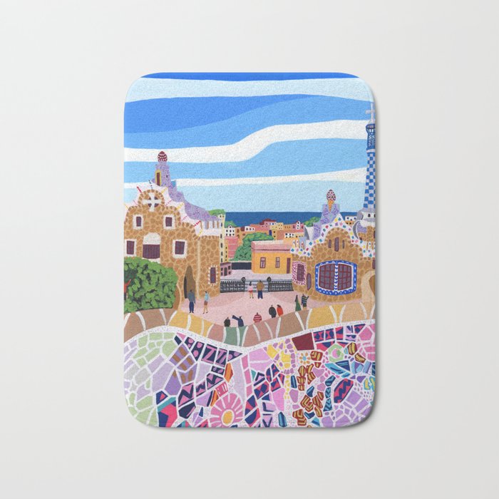 Barcelona, Spain Bath Mat Gallery Image 1