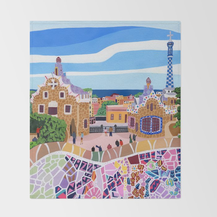 Barcelona, Spain Throw Blanket Gallery Image 2