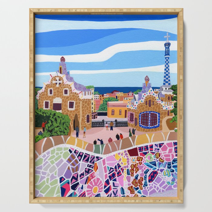 Barcelona, Spain Serving Tray Gallery Image 1