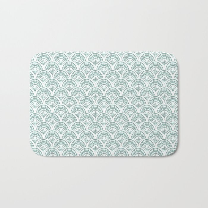 Coastal Deco . Teal Bath Mat Gallery Image 1