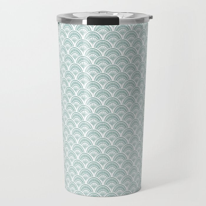 Coastal Deco . Teal Travel Mug Gallery Image 1