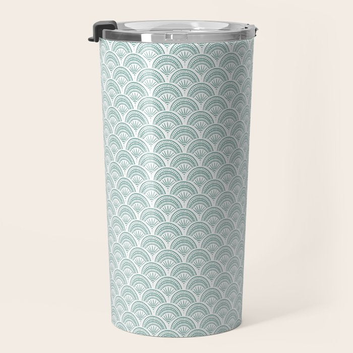 Coastal Deco . Teal Travel Mug Gallery Image 3