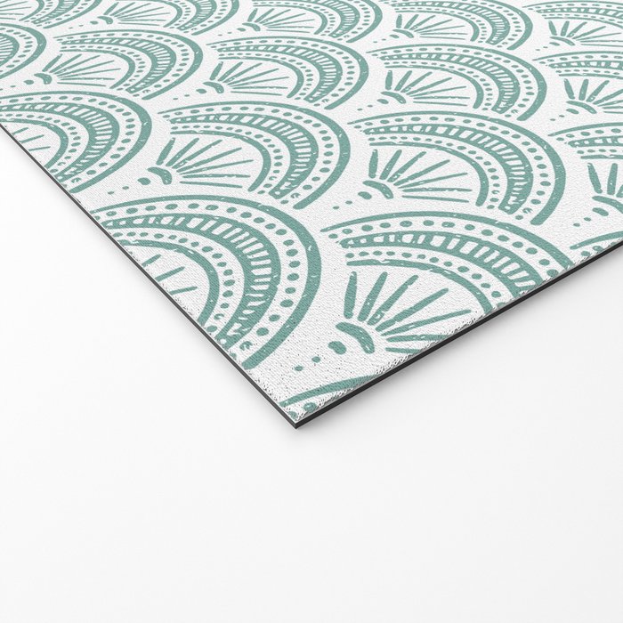 Coastal Deco . Teal Welcome Mat Gallery Image 2