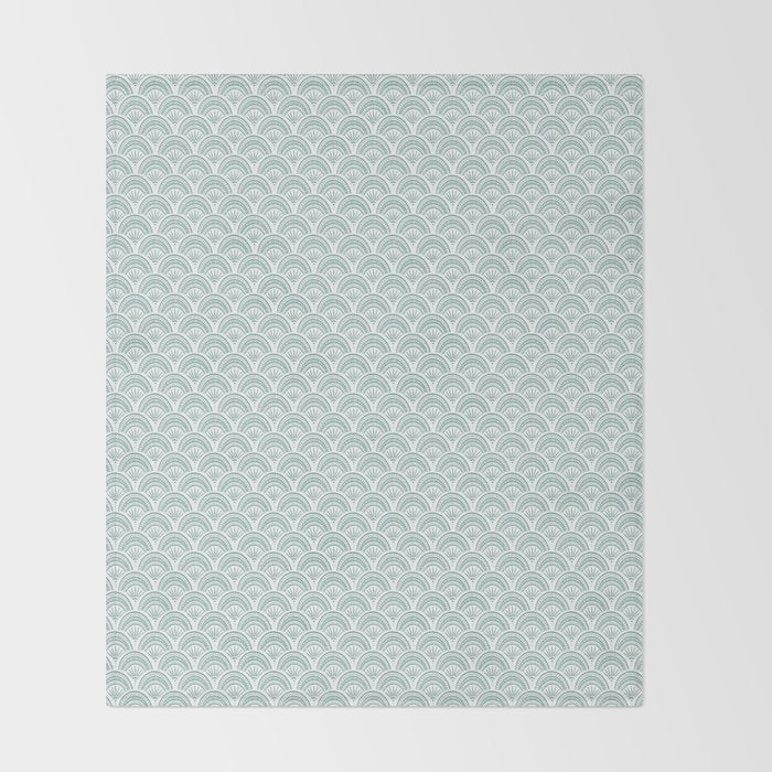Coastal Deco . Teal Throw Blanket Gallery Image 2