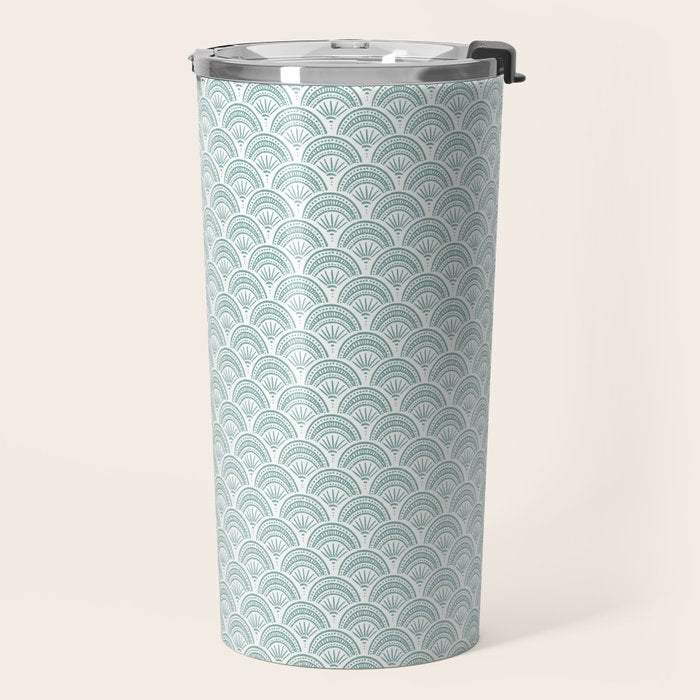 Coastal Deco . Teal Travel Mug Gallery Image 2
