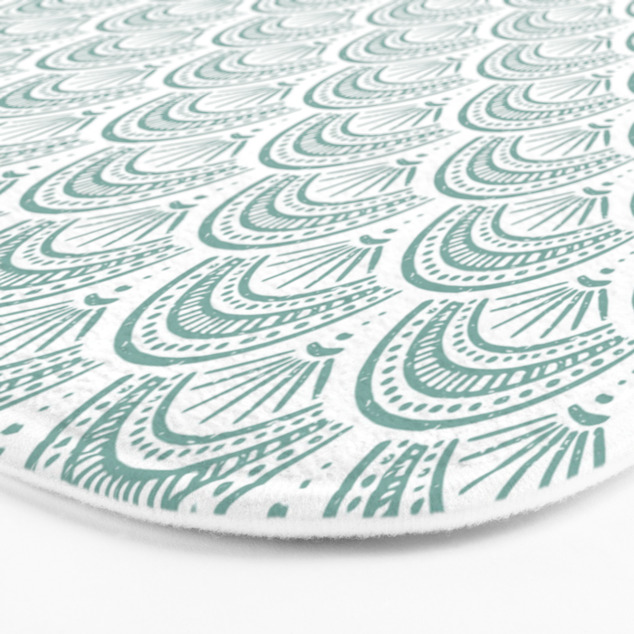 Coastal Deco . Teal Bath Mat Gallery Image 3