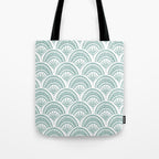 Coastal Deco . Teal Tote Bag Gallery Image 1