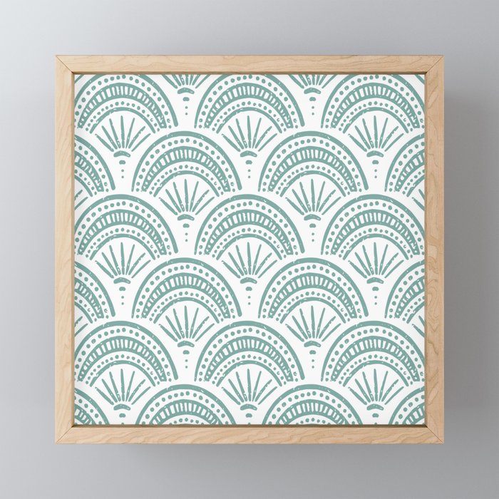 Coastal Deco . Teal Mini Art Print Gallery Image 1