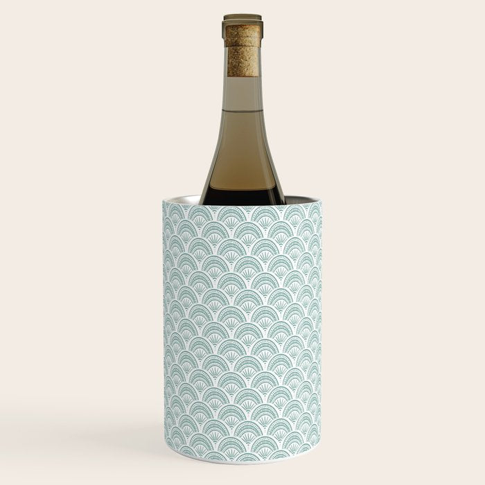 Coastal Deco . Teal Wine Chiller Gallery Image 2