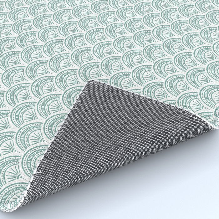 Coastal Deco . Teal Rug Gallery Image 4