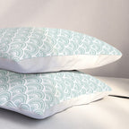 Coastal Deco . Teal Pillow Sham Gallery Image 3
