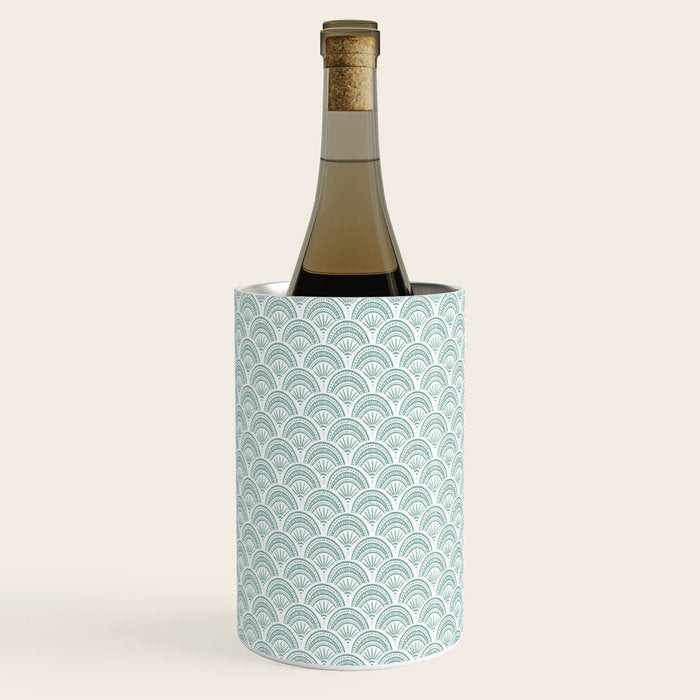 Coastal Deco . Teal Wine Chiller Gallery Image 1