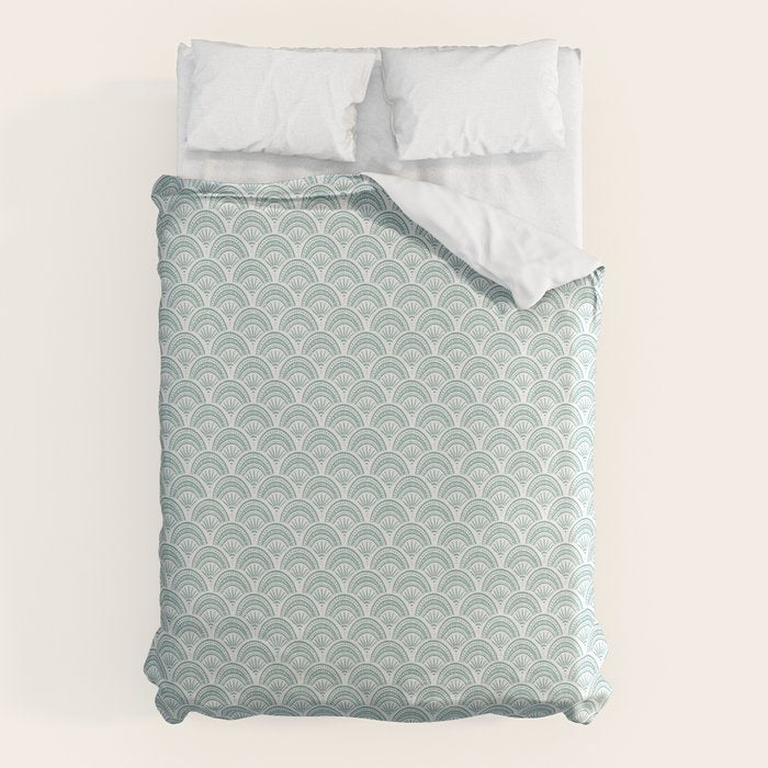 Coastal Deco . Teal Duvet Cover Gallery Image 6
