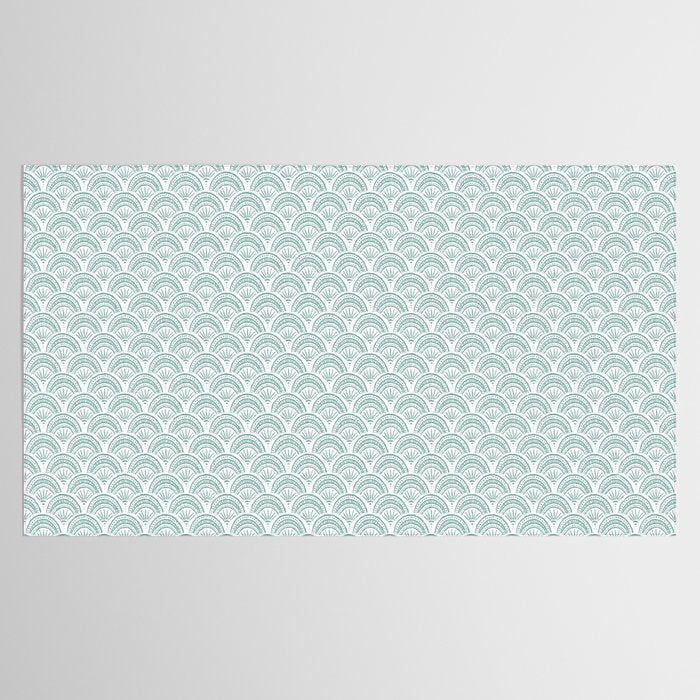Coastal Deco . Teal Tablecloth Gallery Image 2