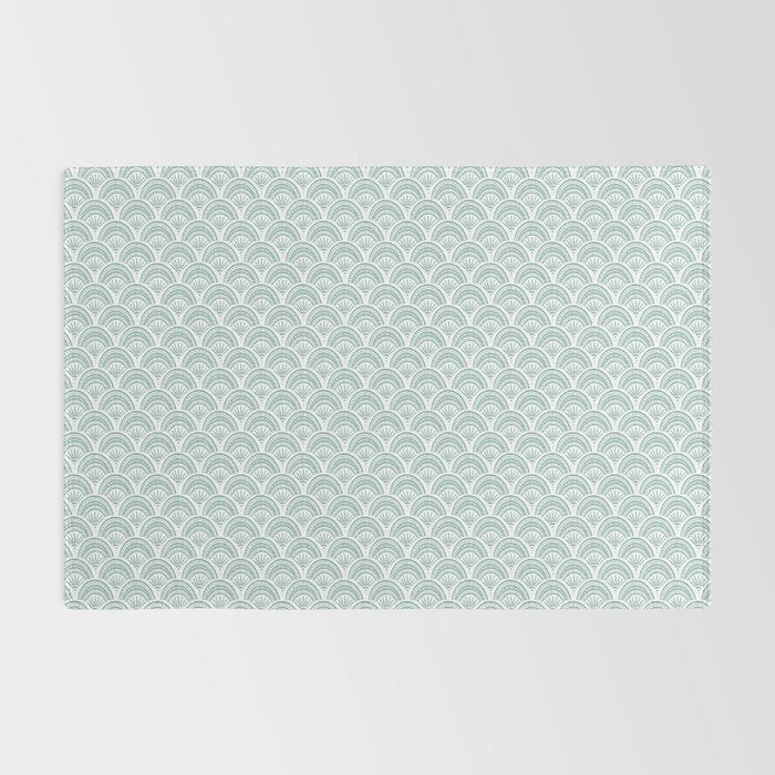 Coastal Deco . Teal Rug Gallery Image 2