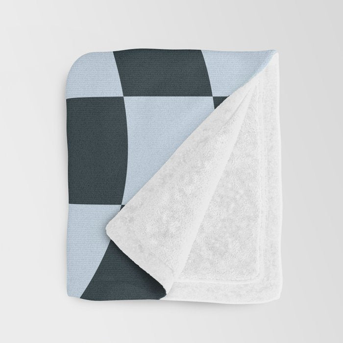Wavy Mineral Dust x Soft Sky Throw Blanket Gallery Image 3