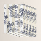Toile de Jouy Vintage French Lovers Beige Cream & White Stripe Wrapping Paper Gallery Image 3