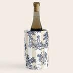 Toile de Jouy Vintage French Lovers Beige Cream & White Stripe Wine Chiller Gallery Image 1