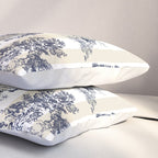 Toile de Jouy Vintage French Lovers Beige Cream & White Stripe Pillow Sham Gallery Image 3