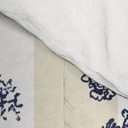 Toile de Jouy Vintage French Lovers Beige Cream & White Stripe Comforter Gallery Image 4