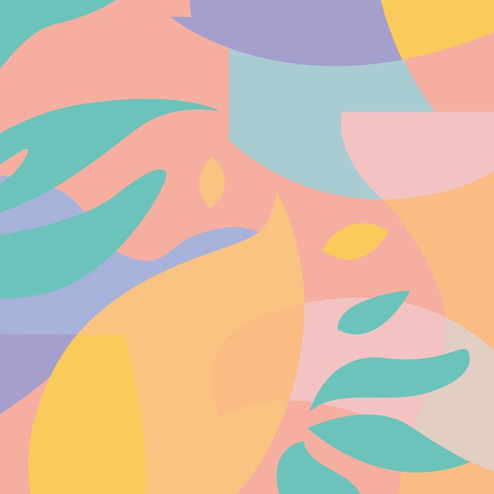 Lemons in Amalfi / Abstract shapes, Pink, Turquoise, Yellow, Lavender Coffee Mug Gallery Image 2