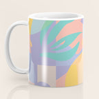 Lemons in Amalfi / Abstract shapes, Pink, Turquoise, Yellow, Lavender Coffee Mug Gallery Image 3