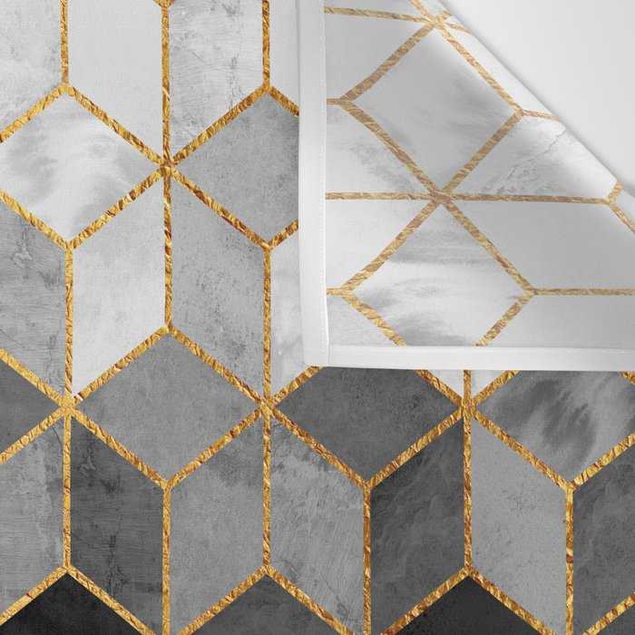 Black and White Gradient Cubes Wall Tapestry Gallery Image 3