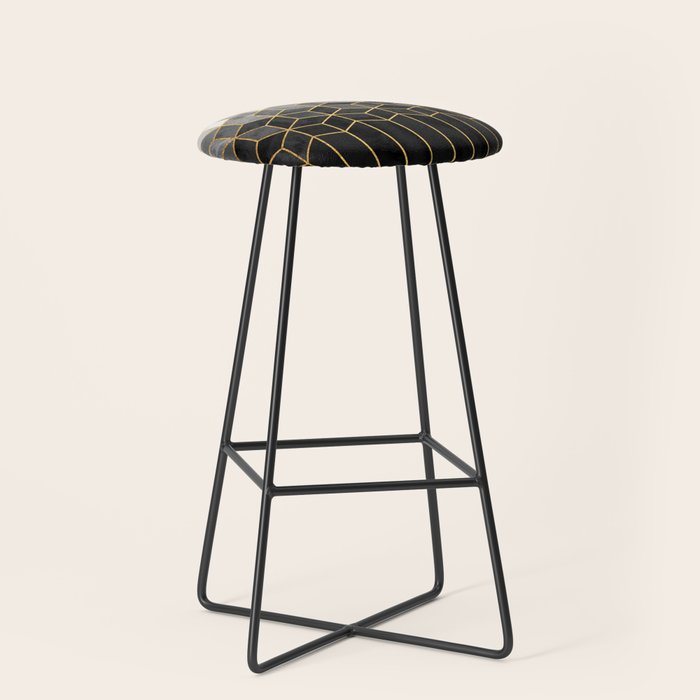 Black and White Gradient Cubes Stool Gallery Image 1