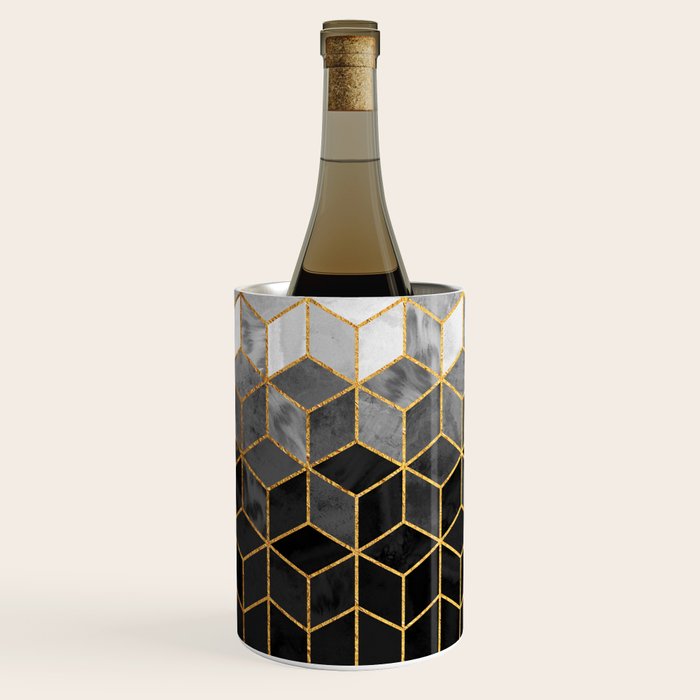Black and White Gradient Cubes Wine Chiller Gallery Image 2