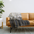 Black and White Gradient Cubes Throw Blanket Gallery Image 1